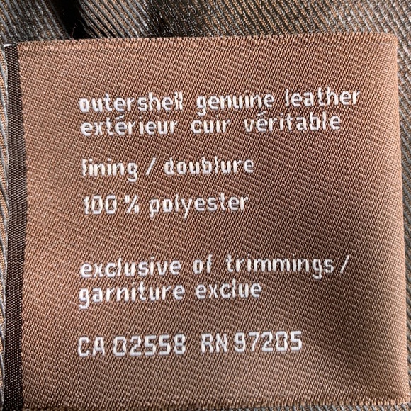 Danier Brown Leather Cargo Style Jacket - Picture 7 of 8